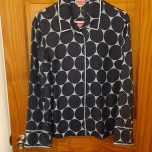 Kate Spade Blue and Light Blue Graphic Button Down Shirt